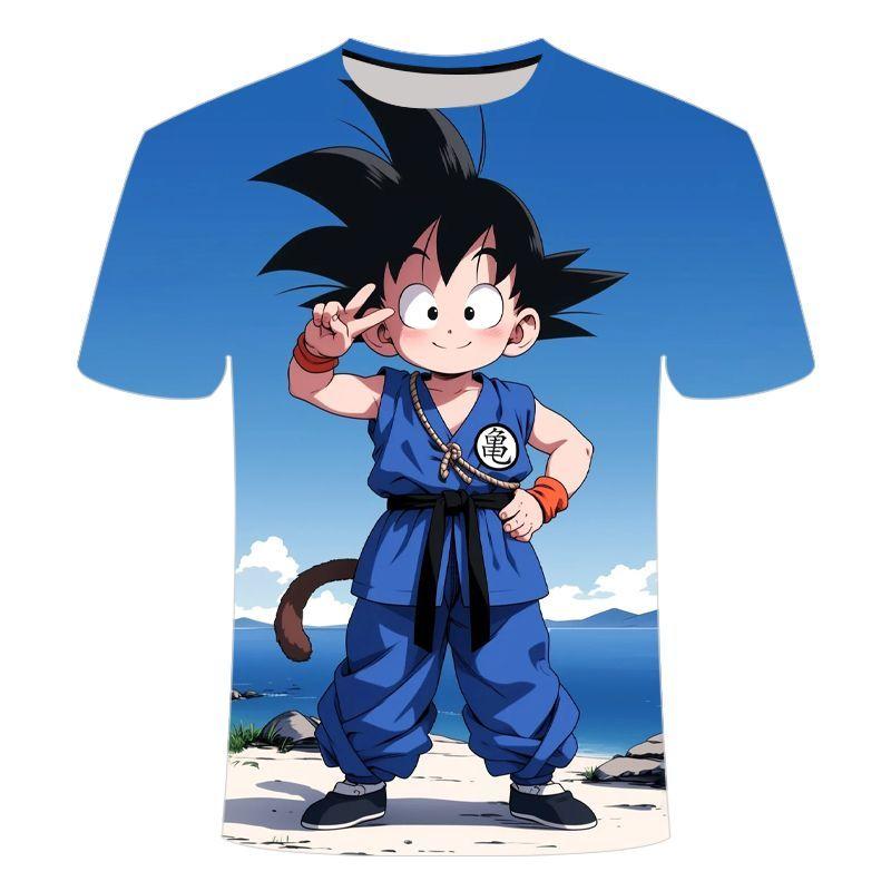 2026 Summer Dragon Ball T Shirt Kids Tops Tee Anime Figures Son Goku