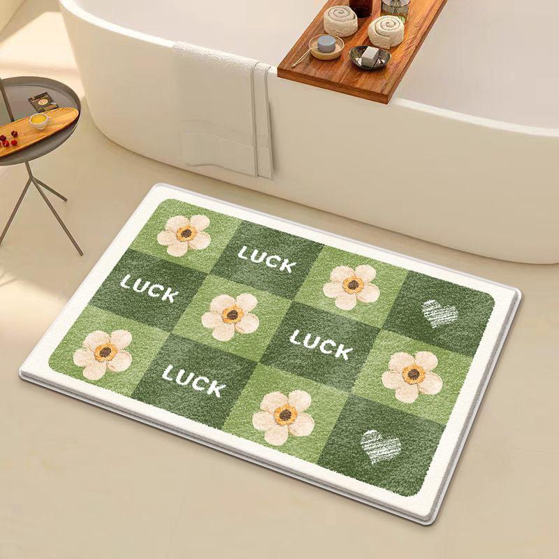 Princess please be happy floor mat cartoon imitation velvet bathroom absorbent toilet wear-resistant door mat