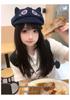 Wanderer Genshin Fairy Tale Cat Ear Cartoon Octagonal Beret for Women - Cute, Sweet, and Face-Slimming Versatile Hat