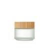 Frosted Glass Cream Jar with Bamboo Lid – 5-100g Sizes for Face & Eye Cream, 30g Empty Cosmetic Container