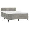 VidaXL Sommier à Lattes de Lit avec Matelas et LED, Lit Rembourré, Lit Double, Lit Adulte de Chambre à Coucher Intérieur, 3134525