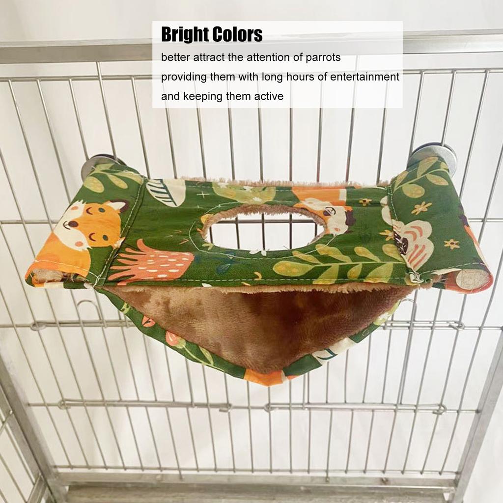 Bird Bed Hanging Hammock Warm Plush Double Layer Reduce Anxiety Bird Cage Plush Bed for s