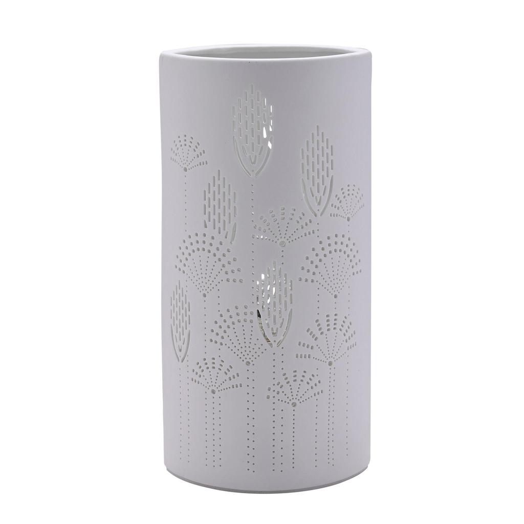 Hestia Hvit Keramisk Floral Bordlampe