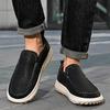 Men's Large Size Casual Leather Loafers - Trendy Slip-on Style