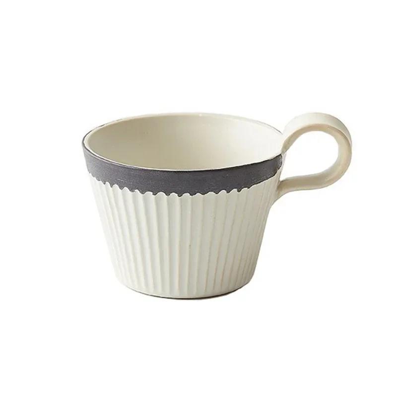 JUSTINLAU Ceramic Mug Valentine's Day Gifts Breakfast Coffee Milk Oat Cup Creative Couple Cup with Handle Home/Office Water Cups