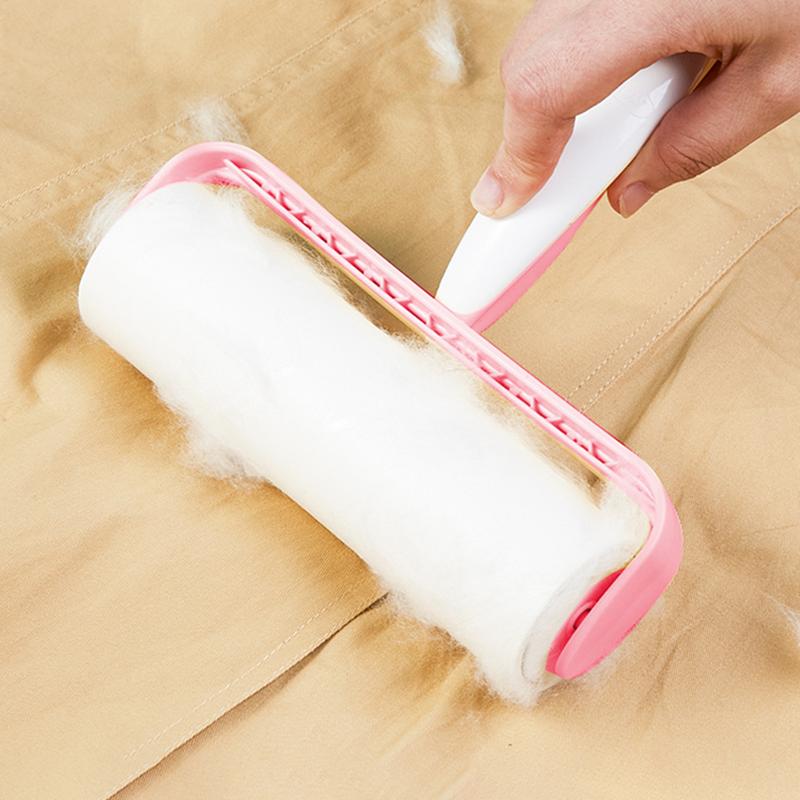 Sticky Roller Pet Hair Lint Roller Ergonomic Handheld Debris Remover With Adhesive Sheets For Clothes Laundry Furniture Bed Car