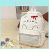 Bow Cute Cartoon Backpack For Teens With Nylon Material For Daily Use