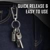 KeyUnity Titanium Key Rings, 22mm/32.5mm, Pack of 5, KA33, Round, Silver, Durable and Stylish, Keychain Hardware, High Strength, Lightweight, Rust-Res