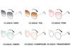 Women's Fashion Polygon Metal Sunglasses with Ocean Lens - New Trendy Design