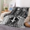 1PC Religion Print FlAannel Blanket, High quality Comfortable for All Seasons, Home Decor, Warmth and Comfort