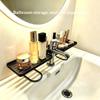 Universelles Badezimmer-Armaturen-Aufbewahrungsregal Einfaches Küchen-Aufbewahrungsregal Bohrloses Eisen-Spülbeckenregal Badezimmer-Toiletten-Spülbecken Einfache Entwässerung