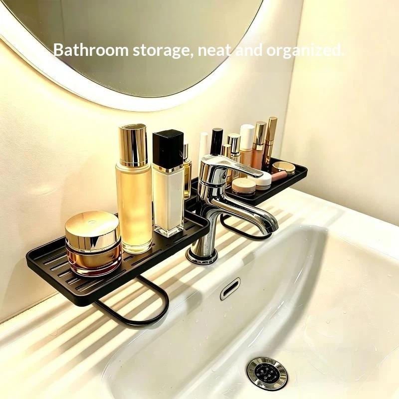 No Drill Iron Mesh Storage Rack Rust Resistant Multifunctional Bathroom Organizer for Sink Kitchen Garage Wall