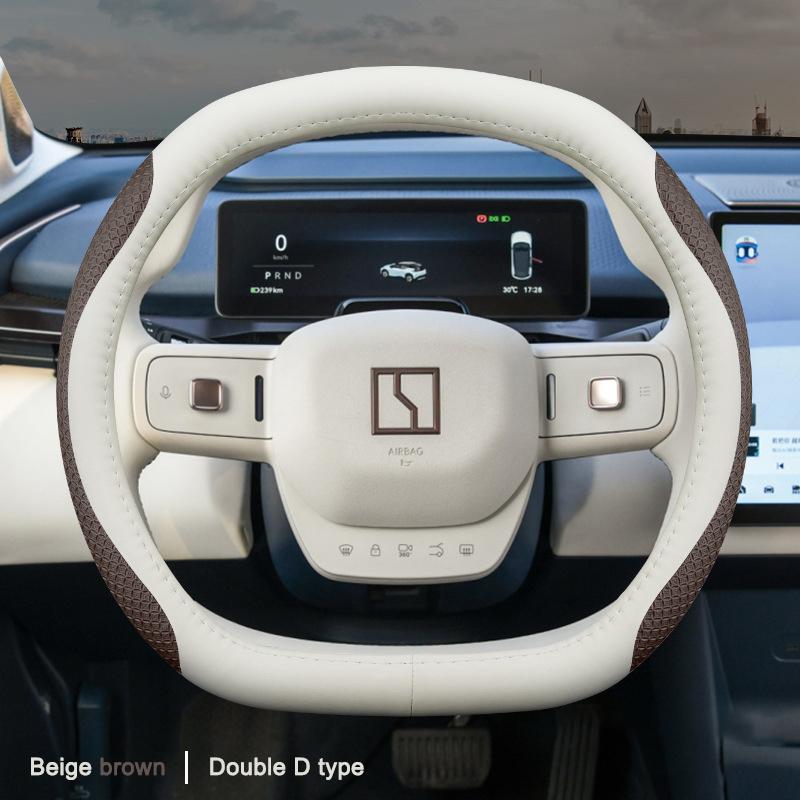 

Car Steering Wheel Cover Wrap For Zeekr 001 2026-2026 009 2026 2026 X 2026 37-38CM Braid On Steering-wheel Handbar Protector