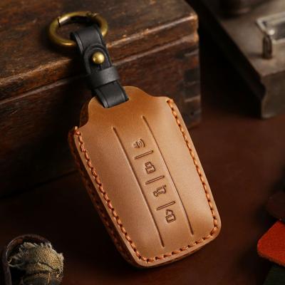 Genuine Leather Key Cover for Great Wall WEY Tank 300 Handmade Car Accessories Key Case