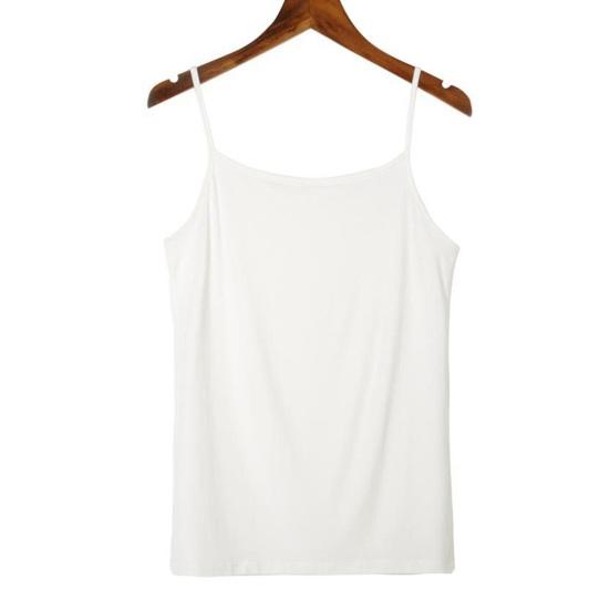 Summer Vest Sling Sleeveless Slim Version Tops Solid Color Soft Elastic Tank