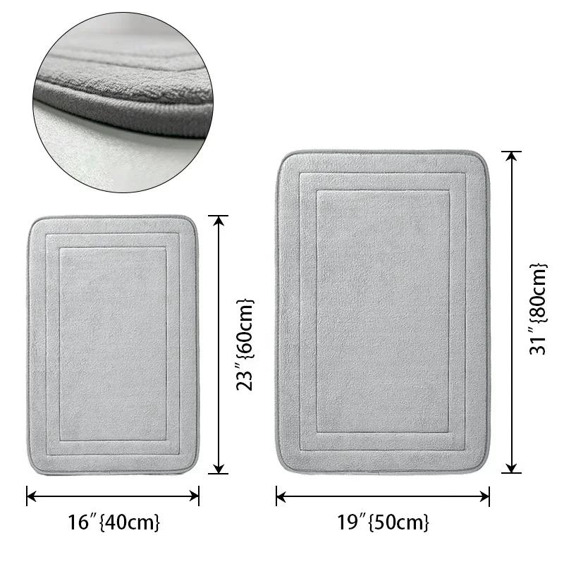 1PC Super Non-slip Coral Velvet Bathroom Floor Mat Door Mats Super Absorbent Floor Mats Super Absorbent Bathroom Mats Door Mat