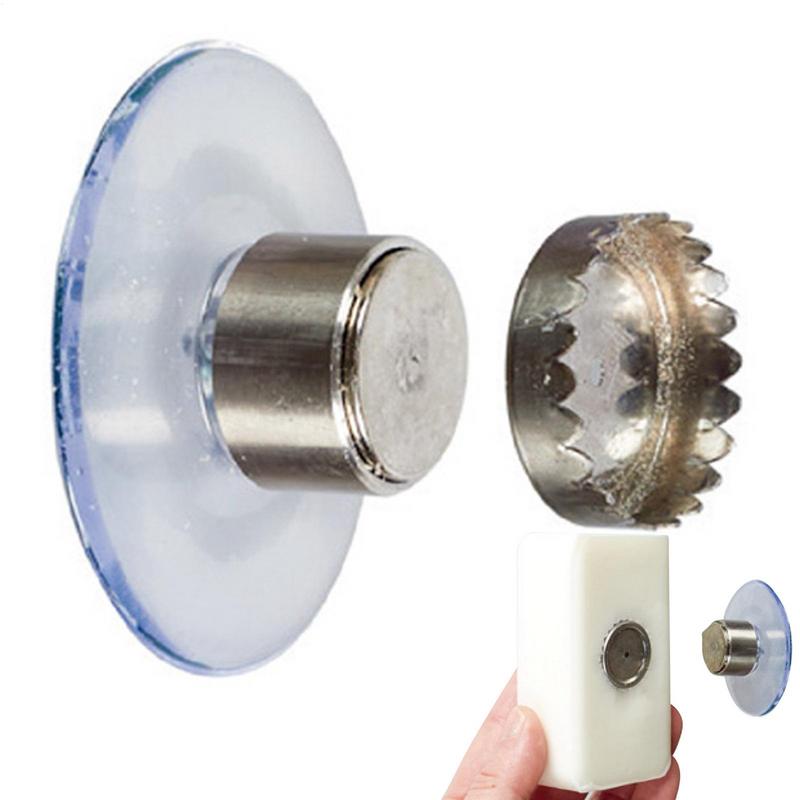 Magnetic Soap Holder Wall Mounted Rack Soap Hanger Bathroom Stainless Steel Suction Cup Soap Holder Removable Soap Dish
