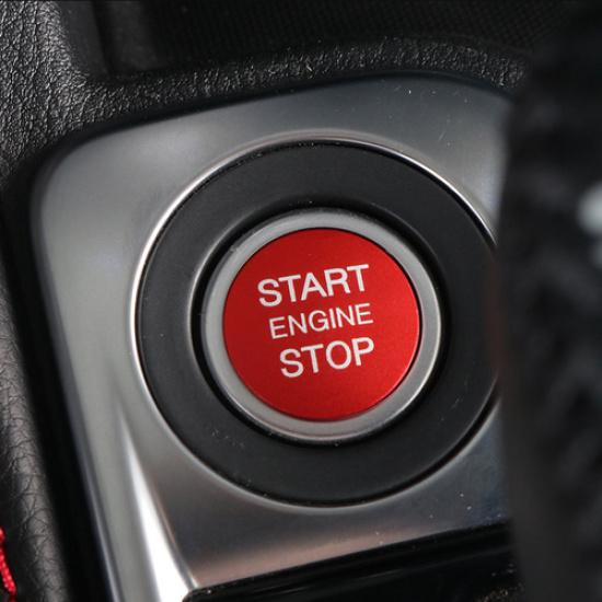 For Nissan Versa -2025 Red Aluminum Interior Start Stop Button Cover
