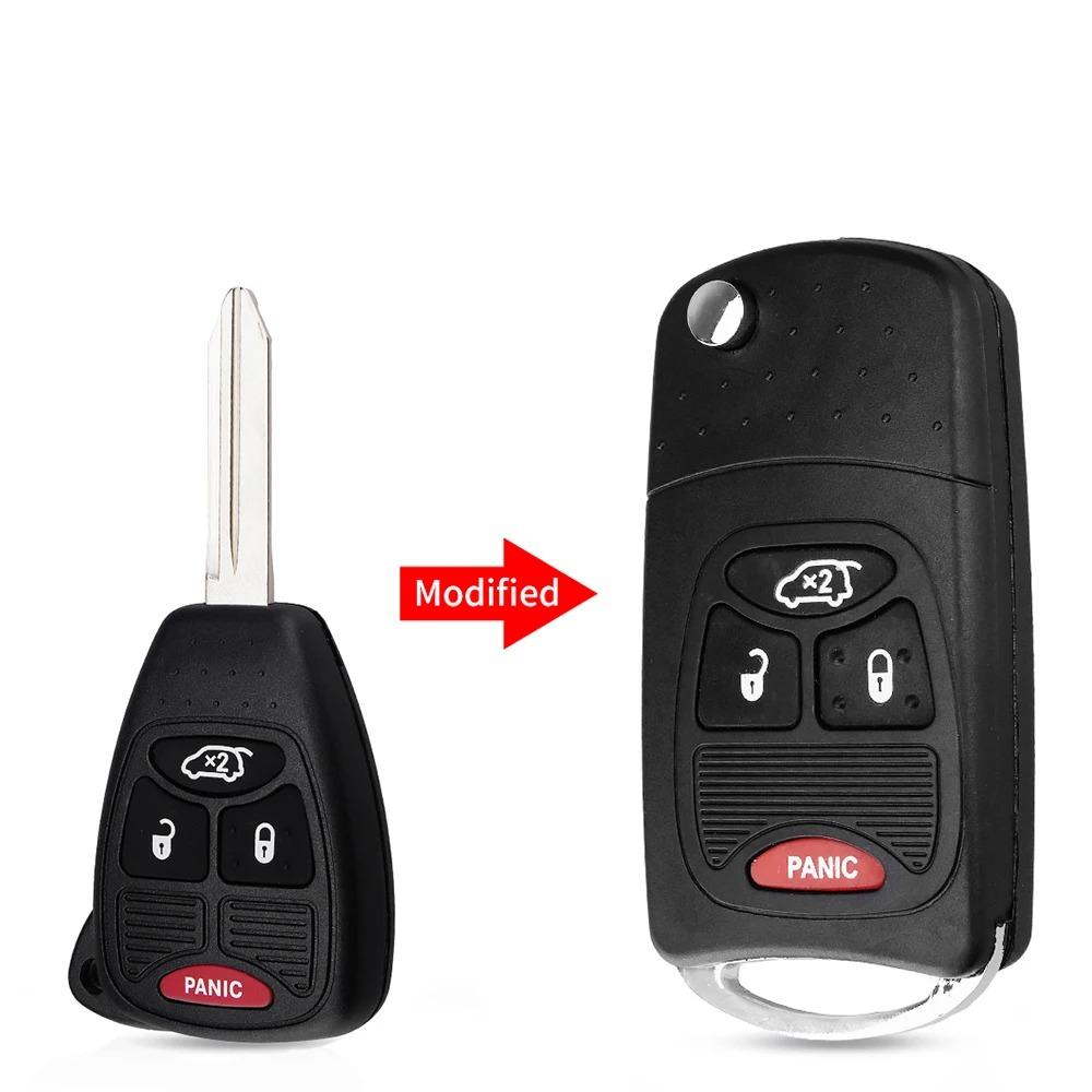 Remote Modified Folding Key Flip Shell Case for Chrysler Jeep Compass Wrangler Patriot Remote Key Case Fob 2 Button