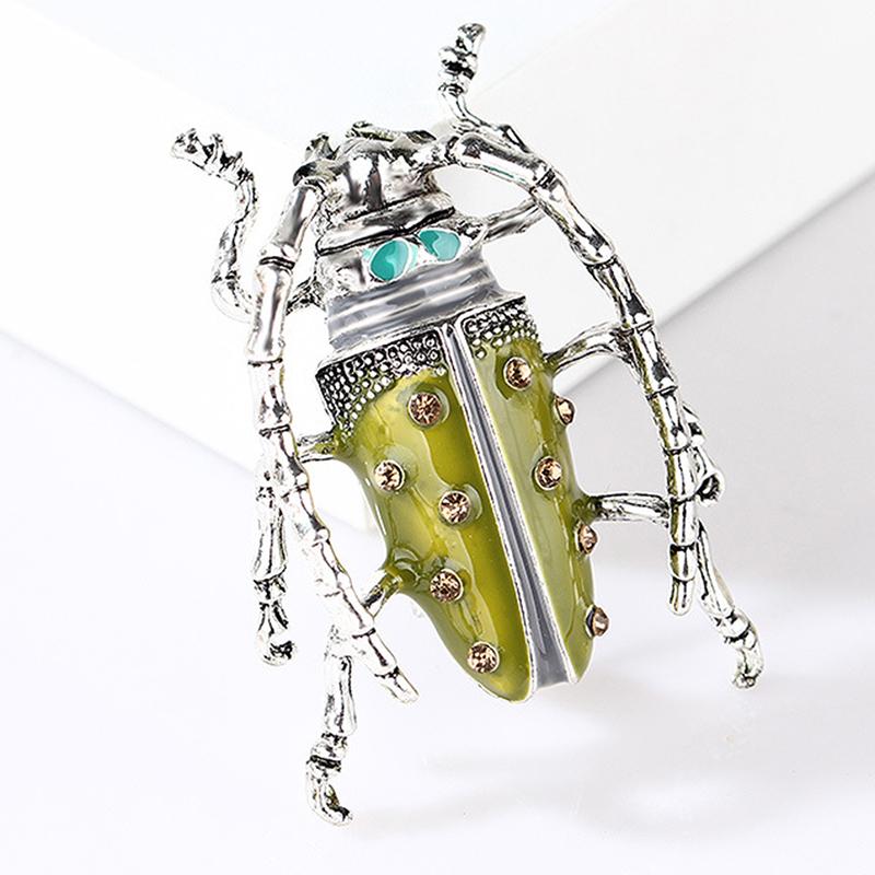 Vintage Big Beetle Insect Brooch Enamel Animal Badge Corsage Pins Jewelry Gift