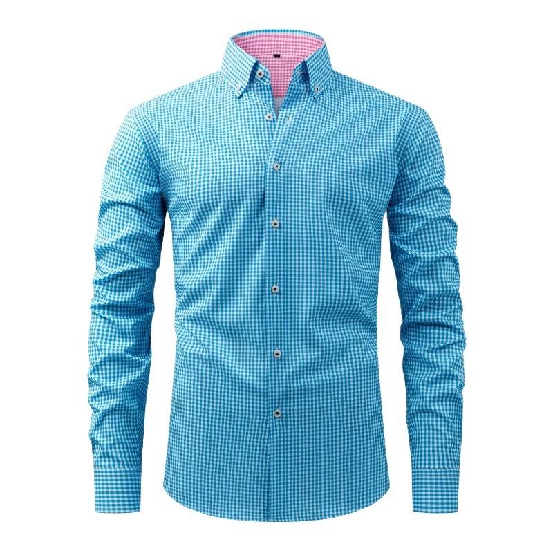 Chemise Habillée Anti-froissage Année Après Année pour Homme Coupe Régulière Manches Longues Chemise Résistante aux Froissures