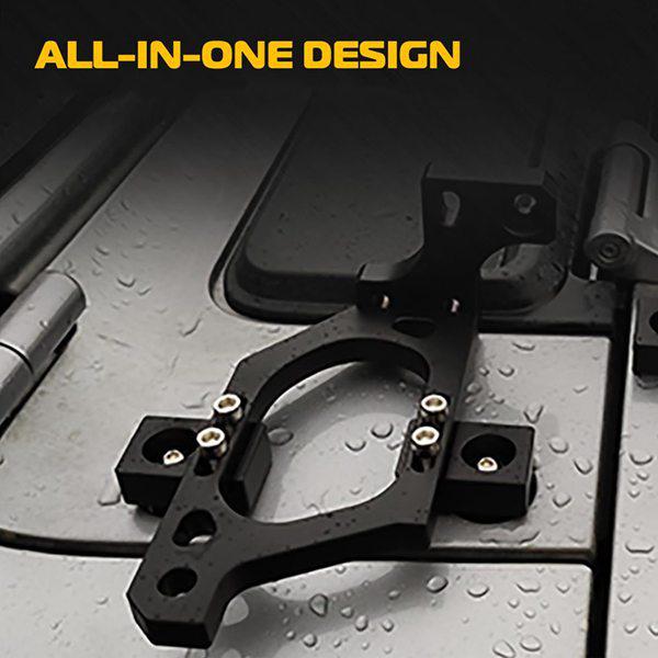 Black Aluminum Alloy Car Light Strip Bracket for Jeep Wrangler - 1 Set