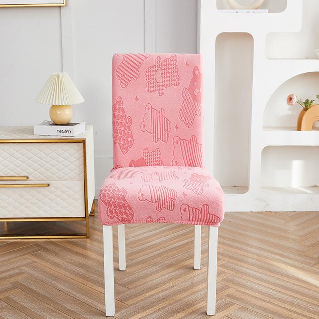 Thick Jacquard Chair Cover Spandex Stretch Slipcovers Chair Seat Covers For Kitchen Dining Room Wedding Banquet Home 1pc