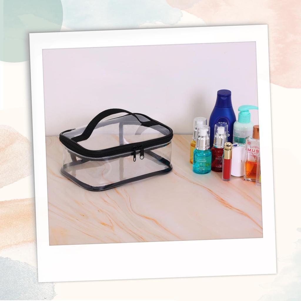 Astro Clear Pouch Vanity Pouch PVC transparent bag Transparent and visible contents Vanity case Large capacity Makeup Makeup Cosmetics Handheld