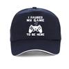 Gamer Baseball Cap Men I Paused My Game To Be Here Tops Interesting Play Computer Hat High Quality Snapback Hats Bone