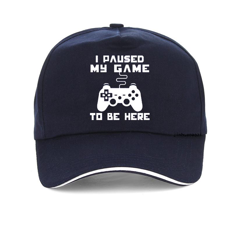 Gamer Baseball Cap Men I Paused My Game To Be Here Tops Interesting Play Computer Hat High Quality Snapback Hats Bone