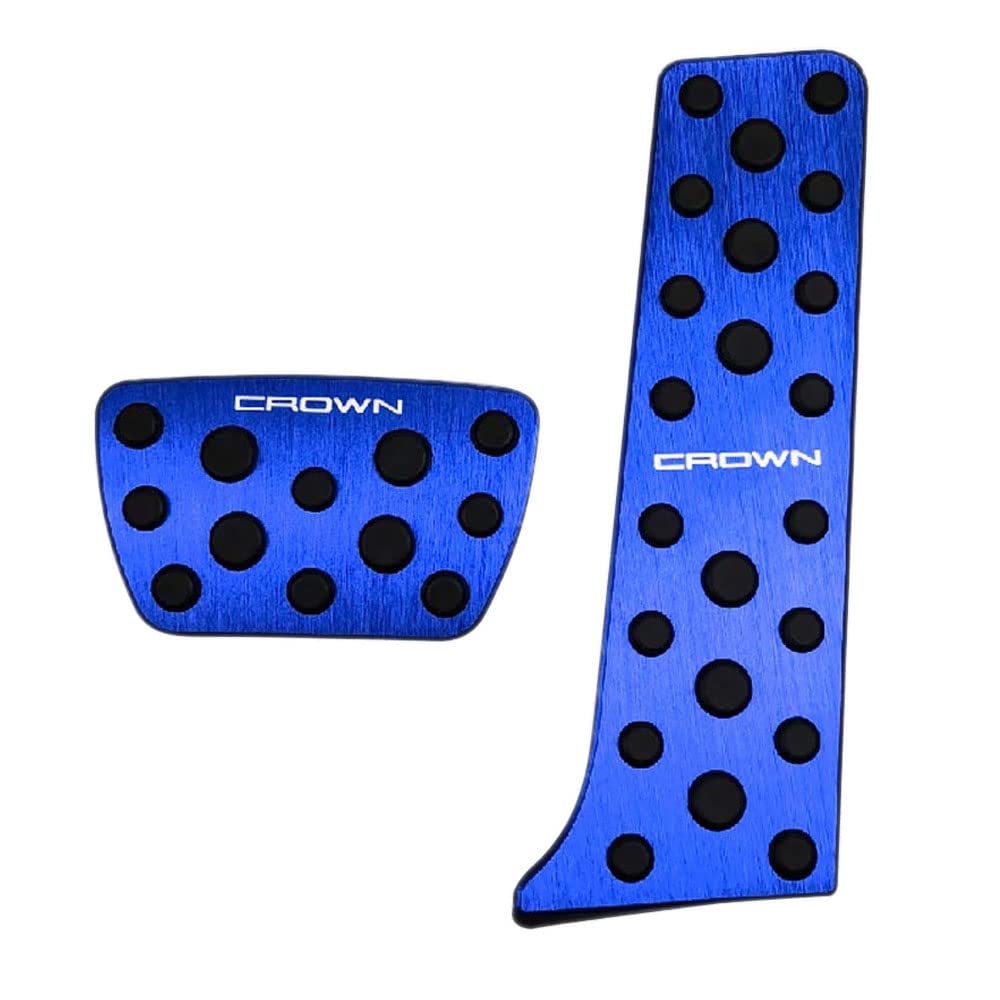 

BOYOUS Алюминиевые накладки на педали для Toyota Crown 220 серии для тормоза и акселератора, не требующие инструментов и с комплектом [Новейшая модель] Индивидуально разработанные, Требуются, синий