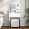 Bedroom Dressing Table with Shelf White 80 x 39.6 x 135 cm