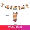 24 Christmas Cartoon Store Paper Bunting Flags for Festive Atmosphere