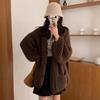 Soft waxy sweater jacket women's autumn and winter new casual thickened temperament loose lazy wind with knitted cardigan