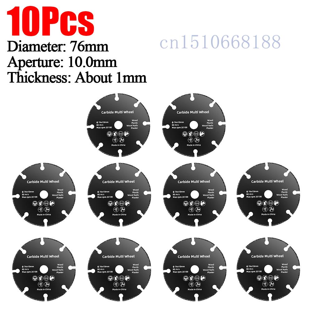 

1-10 шт. 76x10 мм режущее лезвие пилы отрезной круг шлифовальный круг для угловой шлифовальной машины безопасный шлифовальный диск из нержавеющей стали для железа