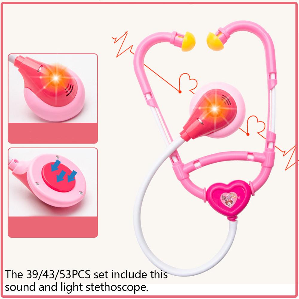 Doctor Toys for Kids 53/31PCS Doctor Pretend Play Set Children Medical Dentist Tools Stethoscope Educational Toy Boy Girl Gift