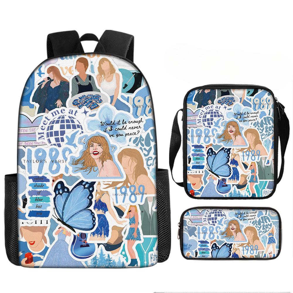 Taylorswift Taylor Swift Elementary School Bag Children'S Cartoon Backpack Anime Backpack Satchel