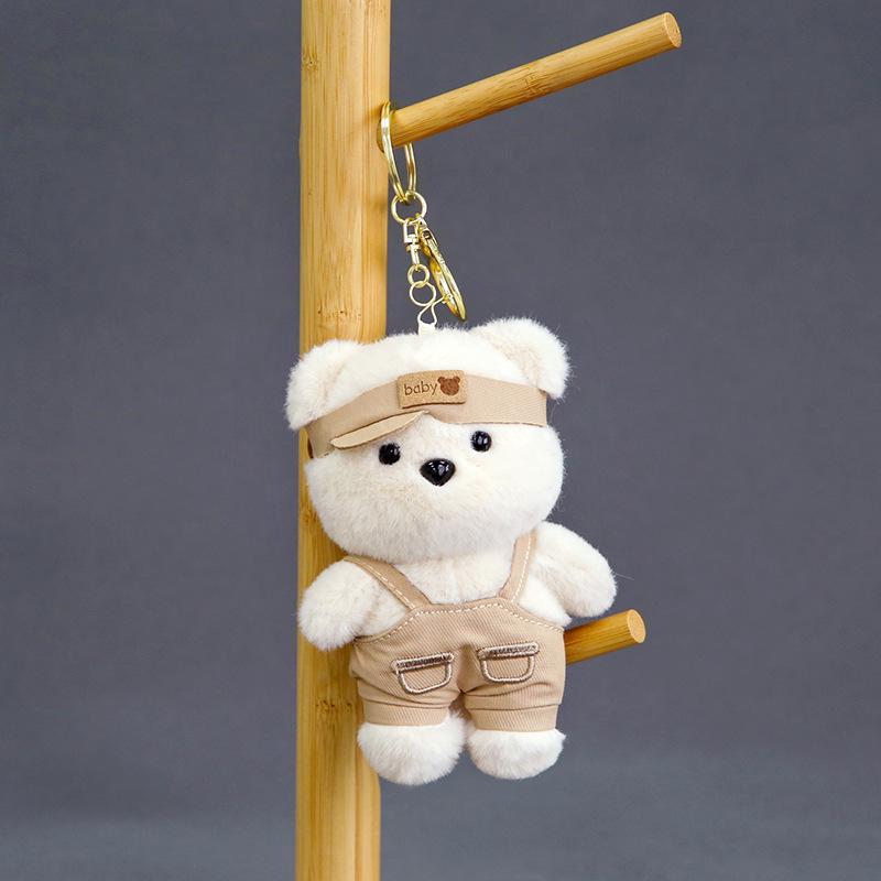 

Очаровательный плюшевый брелок в виде медвежонка и лягушонка для рюкзаков - Идеальный подарок на день рождения Keychain 13cm