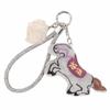 Embroidery Stuffed Animal Keyring Soft Plush Horse Doll Pendant Mini Horse Keychain  Car Decoration