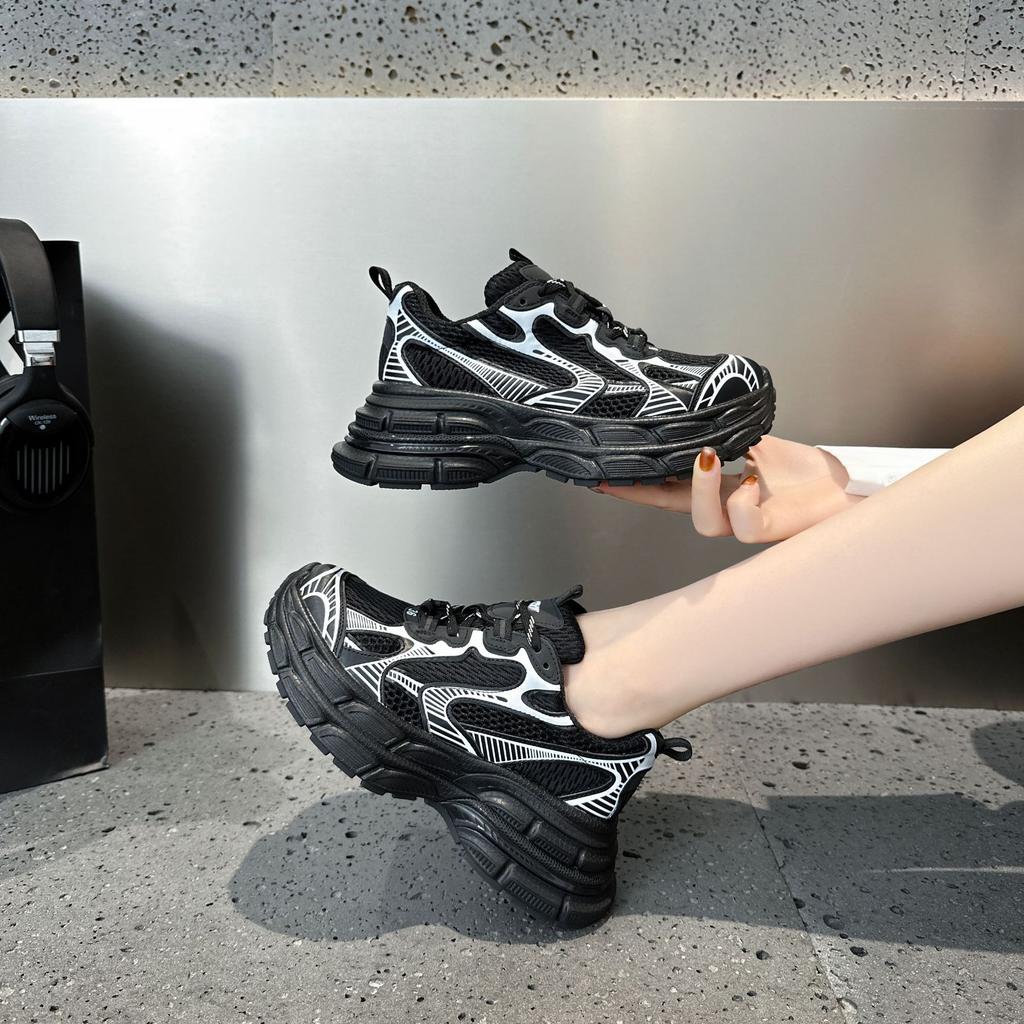 Retro old dad shoes women's catwalk models versatile thick-soled heightening sports and leisure shoes running shoes tide