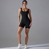 Sexy V-back Waist Jumpsuit, Yoga Uniform, One-piece Abdominal Compression, Tight Fitting Sports Back Jumpsuit For Women