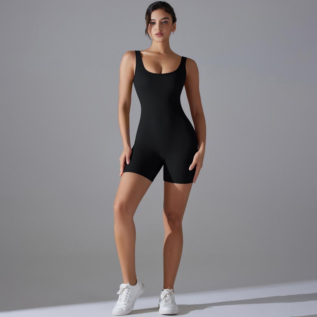 Sexy V-back Waist Jumpsuit, Yoga Uniform, One-piece Abdominal Compression, Tight Fitting Sports Back Jumpsuit For Women