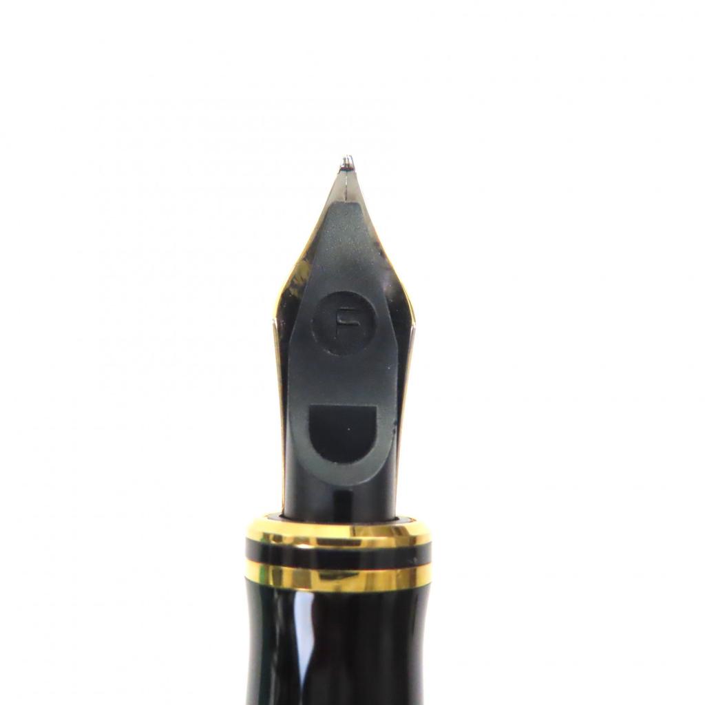 Excellent PARKER Fountain Pen Duo Fold Marble Blue International Navy Black Gold 18K Mens Used