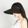 Summer Big Brim Ice Silk Hat Cycling Sun Protection Beach Hat Women's Sunshade Empty Top Hat Outdoor Foldable Cap