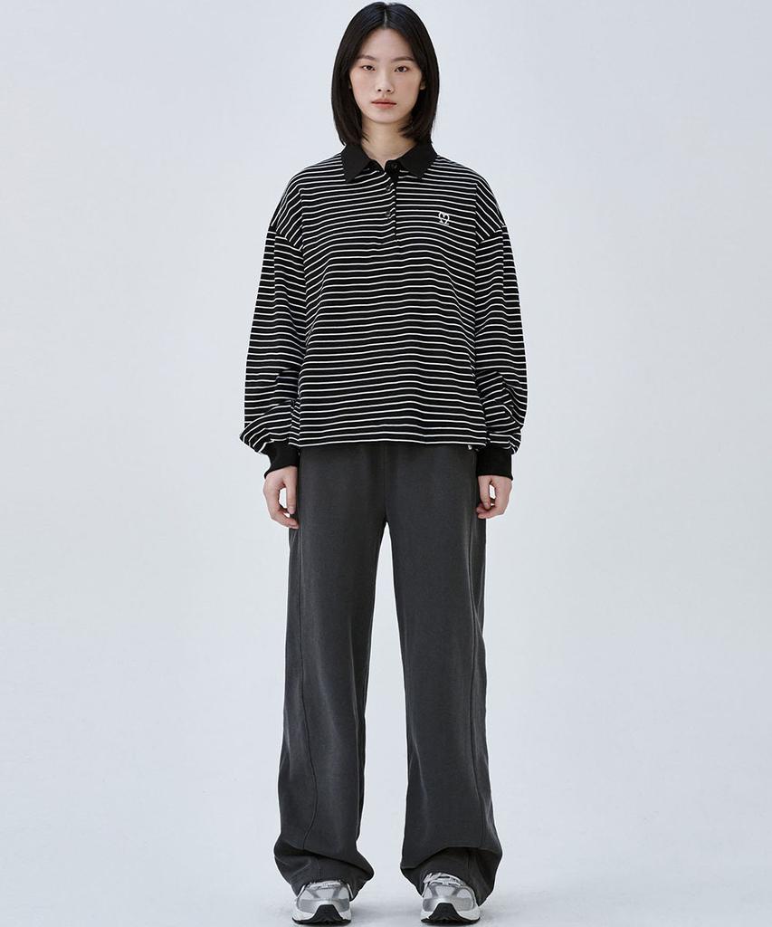 MALOUPE 2305 Pigment Barrel Fit Sweatpants (Dark Gray)