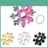 Versatile 18 In 1 Portable Snowflake Multi Tool With Stainless Steel Screwdriver Key Chain