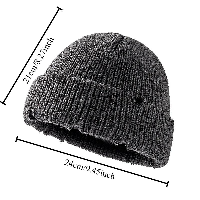 1pcs Autumn and Winter Knitted Hat Men's and Women's Beanie Bright Solid Color Sports Hip-hop Hat Personality