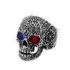 Men's Fashion Skull Ring Retro Red Inlaid Ghost Head Ring