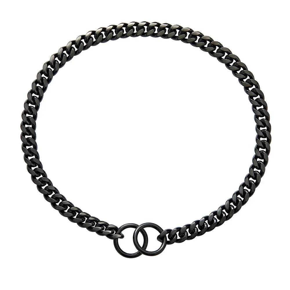 Gold Chain Dog Collar 10mm Fashion Dog Cuban Link Pet Gold Necklace Metal Puppy Jewelry Bulldog P Chain Pet Training Slip Collar