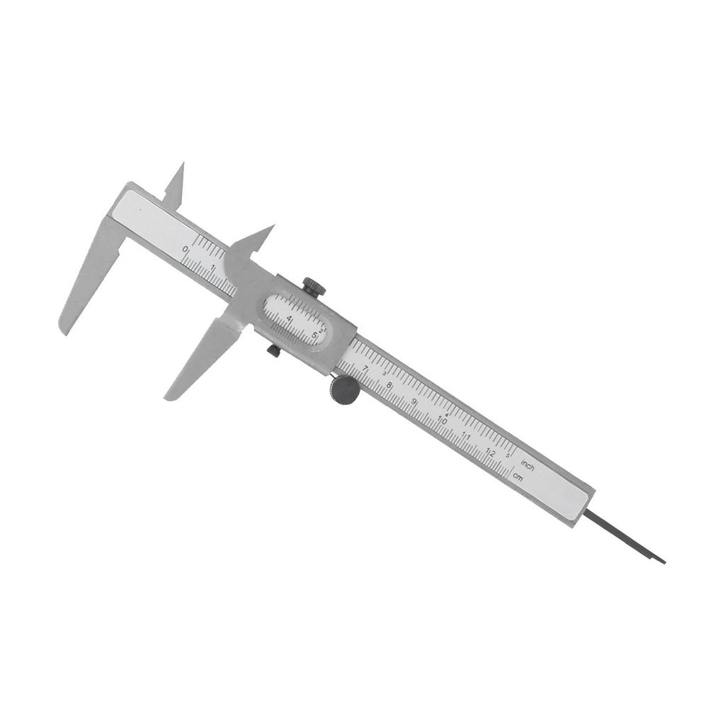 High Precision Metal Vernier Caliper Manual Measuring Caliper Tools Micrometer Ruler (5in)